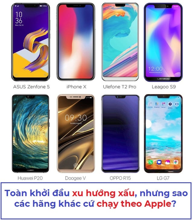 Toàn khởi đầu xu hướng xấu, nhưng sao các hãng khác cứ chạy theo Apple?
